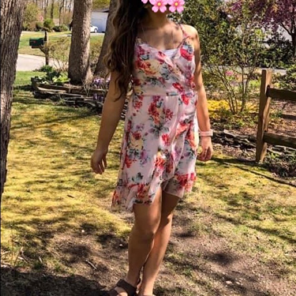 Adorable Pink MT floral wrap dress by Abercrombie & Fitch